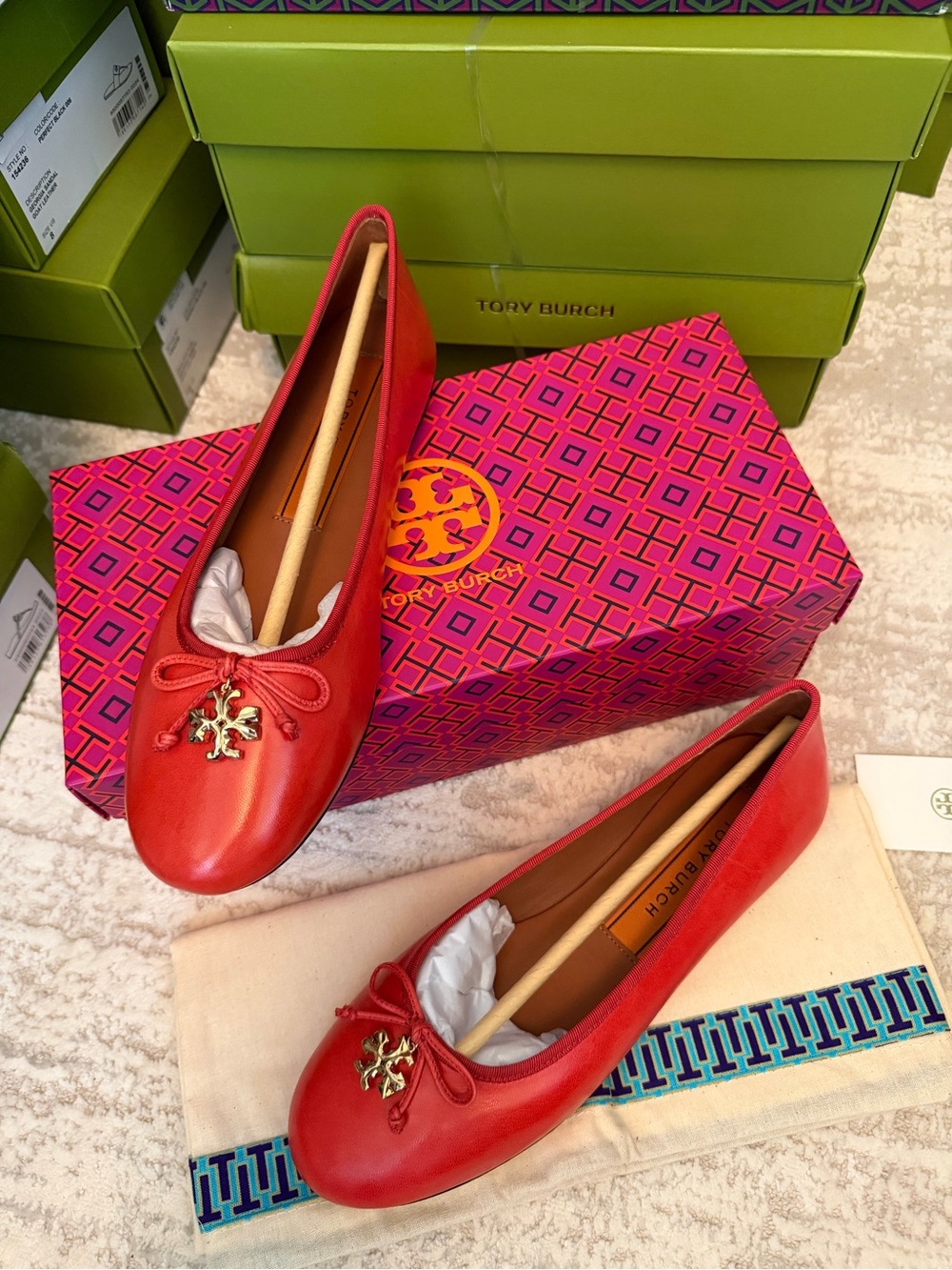 Tory Burch Charm Ballet Flats - Picture 1 of 14